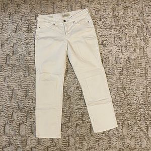 Lucky Brand 6/28 White Brooke Crop Jeans